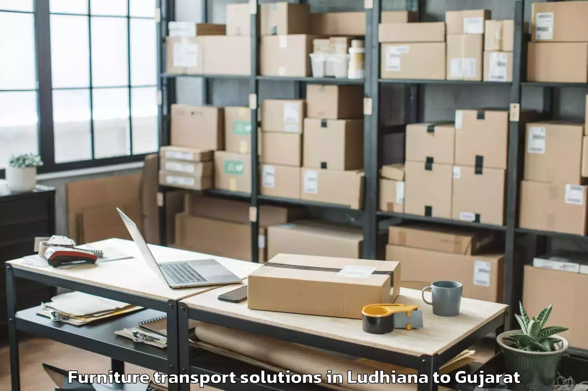 Leading Ludhiana to Kandla Airport Ixy Furniture Transport Solutions Provider